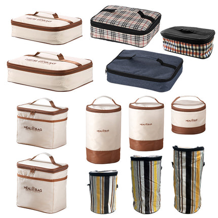 Hongjun Da Insulated Lunch Box Bag, Lunch Bag with Pot Holder, Lunch Bag for Office Workers, Thickened Aluminum Foil Lunch Bag
