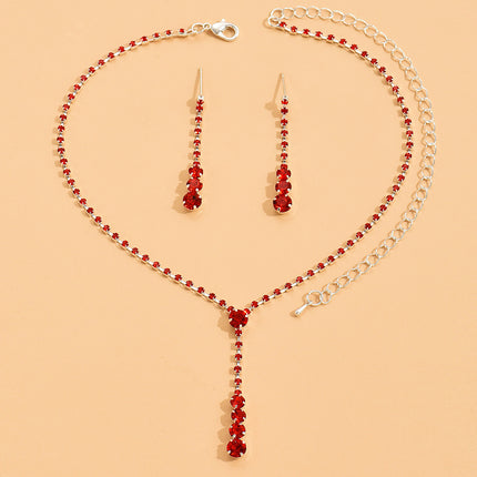 Factory Direct Approval Fashion Wedding Wedding Photography Accessories Earrings Necklace Bracelet Set Combination Multiple Choice