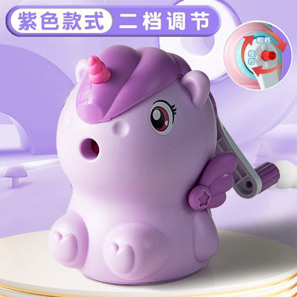 Dingbang Unicorn hand-cranked pencil sharpener cartoon-shaped creative pencil sharpener for children and primary school students with two adjustable nibs