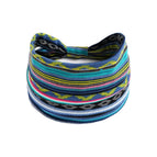 Blue striped shipping headband