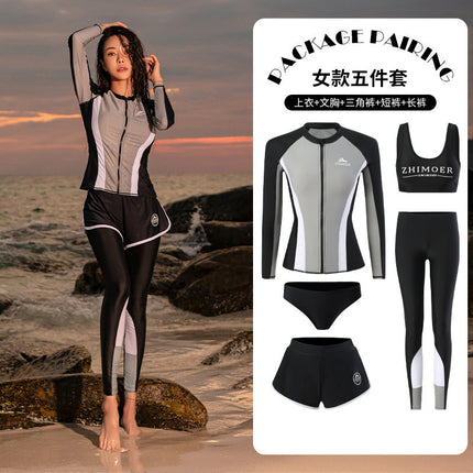 Diving suit women's new couple anti-DDoS swimsuit split long-sleeved trousers quick-drying surfing snorkeling suit jellyfish suit men