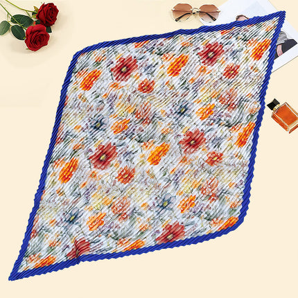 New wrinkled small square scarf female Korean imitation silk printed wrinkled small scarf Joker scarf decorative scarf wholesale