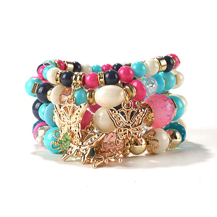 European and American Cross-Border Hot-Selling New Bohemian Bracelets Creative Tassel Multi-Layer Beaded Bracelets Fashion Jewelry
