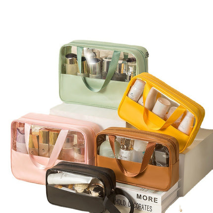 New Large Capacity Cosmetic Bag Desktop Box Swimming Waterproof Transparent Bag Travel Portable Toiletry Storage Bag