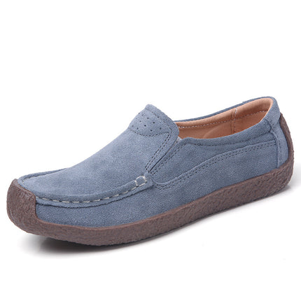 Cross-border women's shoes genuine leather flat heel slip-on casual shoes for teenagers and students nurse shoes pregnant women's mom shoes can be sent on behalf