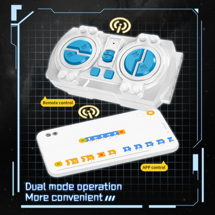 Children and Teenagers Stem Programming Robot Compatible with Building Blocks Electric Remote Control Science and Education Toys Gifts Programmable