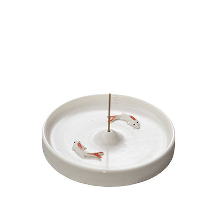 New creative thread incense holder incense tray Candlestick indoor incense burner ceramic home decoration plate incense agarwood sandalwood