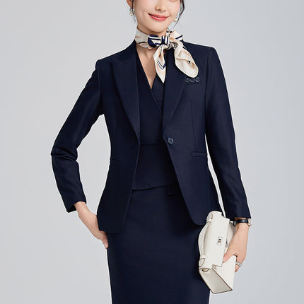 Grey Suit Jacket Female 2024 Autumn New Goddess Fan Business Commuter Dress Hotel Manager Professional suit