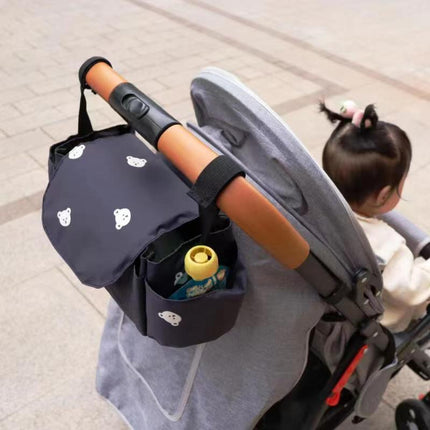 New Children's Stroller Hanging Bag Cartoon Bear Mommy Bag Diaper Bag Bottle Storage Bag Multi-Function