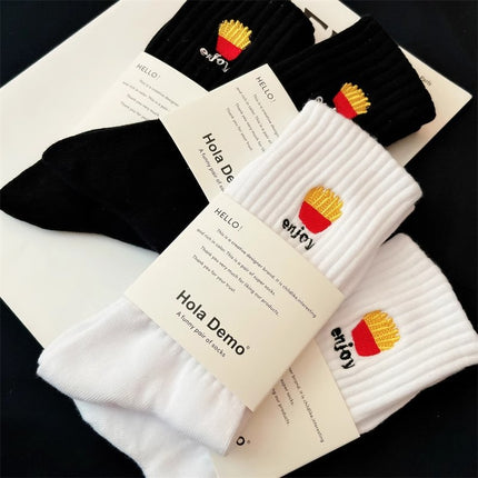 Socks Men's Cotton Socks Autumn and Winter Explosions Men's Long Socks New Embroidered Men's Socks Odor-proof Boneless Socks