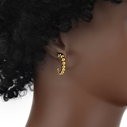 Cross-border European and American Fashion Earrings Golden Pearl Earrings Women's Exquisite Small Explosive Earrings Earrings
