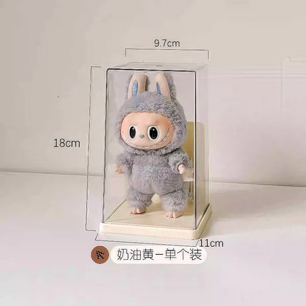 Labubu Vinyl Display Box Transparent Plush Doll Doll Hand-Made Bubble Matra Boubu Dust-Proof Storage Box