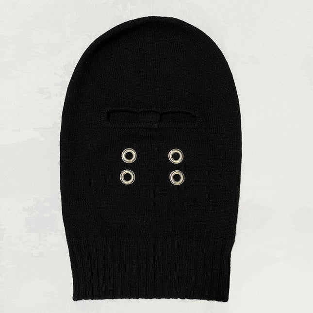SUBHUMAN Men's Autumn and Winter Warm Knitted Wool Pullover Trendy Superman Corns Decorative Cold Dome Trendy Cap