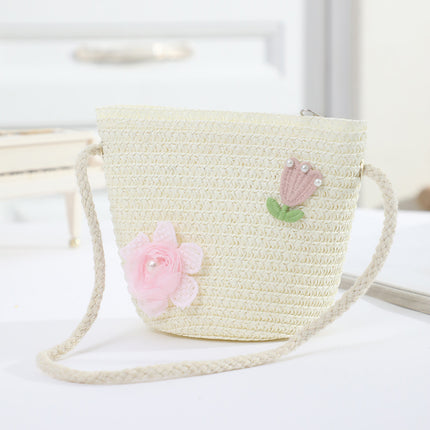 Cross-border New Children's Bag Spring and Summer New Children's Crossbody Bag Handmade Straw Satchel Travel Mini Coin Purse