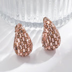 Light golden water drop earrings (weight 15g)