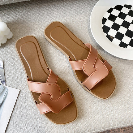 New Style Slippers for Women Summer Outer Wear K-Style Ins Popular Shrimp Skin Fashion Slippers Aliexpress Amazon Wholesale