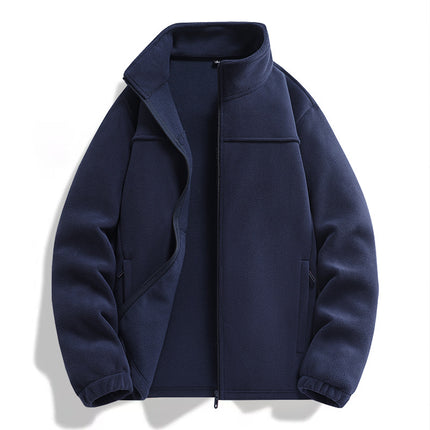 Autumn and Winter New Style Fleece Jackets for Men and Women, Fleece-Lined, Thickeneded, Warm and Breathable Polar Fleece Double-Sided Fleece Jackets for Couples