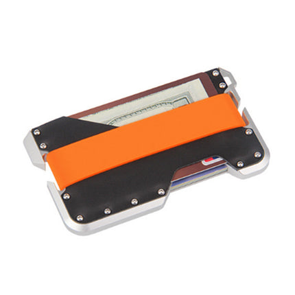 Dango Metal Card Holder Rfid Anti-Theft Genuine Leather Wallet Edc Multi-Functional Stainless Steel Card Holder Aluminum Alloy Card Holder