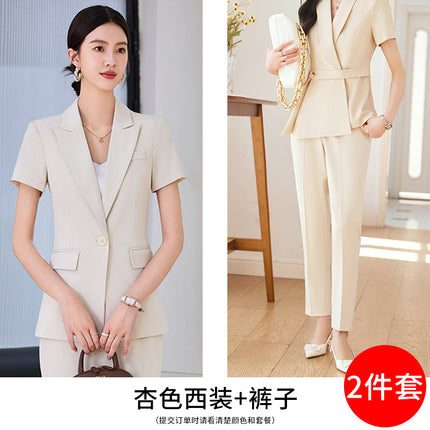 Grey Business Suit suit Women's Summer High-end Hotel Front Desk Manager Dress Jewelry Store Work Suit