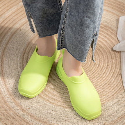 Cross-Border Fashion Rain Boots for Women, New Adult Low-Top Non-Slip Waterproof Chef Rubber Shoes, Work Thick-Soled Wear-Resistant Water Boots