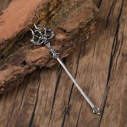 Popular Retro Trident Sword Hair Stick Hairpin Women's Hairpin Nordic Norwegian Style Viking Weapon Hair Accessories Gift Wholesale