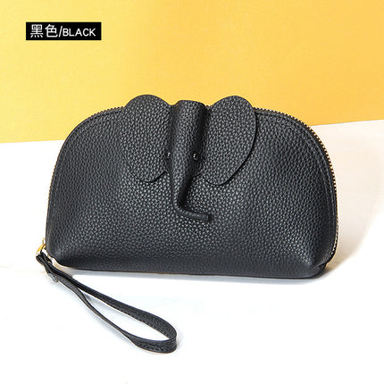 Creative Elephant Fashion Leather Wallet Women's Long Clutch Bag Niche Design ins Soft Leather Clutch Bag Wholesale