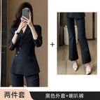 Black jacket + bell bottoms / S
