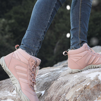 Five-Finger Cotton Shoes, Cold-Proof and Fleece-Lined Snow Boots, Outdoor Cycling Snow Boots, Winter Cotton Shoes, Waterproof Cotton Shoes, Mountaineering Cotton Shoes