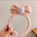 Pink bow headband (EM1954)