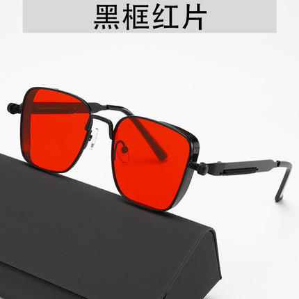 Cross-Border Popular Steampunk Sunglasses Metal Versatile Fashion Trend Hip-Hop Spring Leg Sunglasses Manufacturer Wholesale