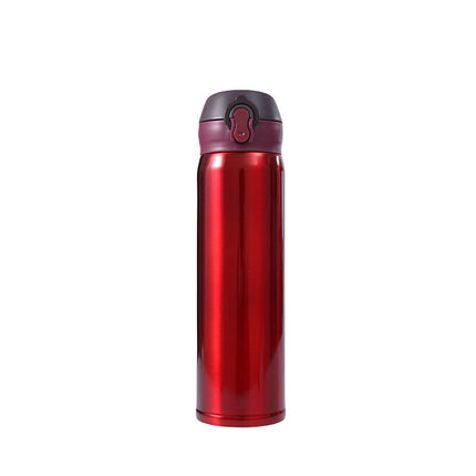 304 Stainless Steel Thermos Cup, High-Looking Bouncing Cup with Lock, Outdoor Portable Car Water Cup, Printed Gift Cup