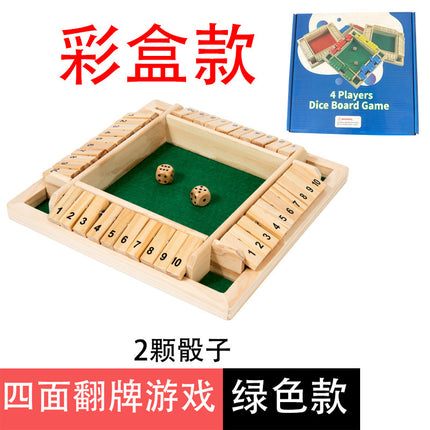 Four-sided Digital Flip Toy Family Parent-child Dice Game Four-person Interactive Party Table Game Drinkers Puzzle