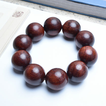 Venus Old Material Zambia Lobular Red Sandalwood Handheld Chain High Oil Mimi Buddha Bead String New Chinese Style Ornament for Men and Women