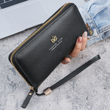 Factory wholesale new wallet women's zipper long Korean style mobile phone bag large capacity Fashion Coin Purse handbag