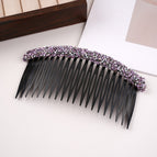 Sparkling diamond hair comb # Purple