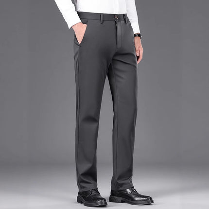 Cross-Border Men's Casual High-Elastic Tiger Head Suit Pants Anti-Wrinkle High-Waist No-Iron Business Formal Men's Pants Wholesale