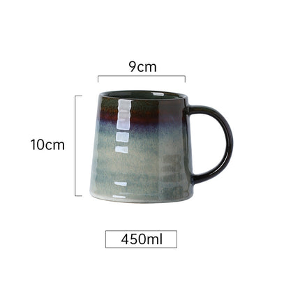 Creative retro Mug Coffee Cup ceramic cup household simple breakfast cup milk Oatmeal cup water cup tea cup