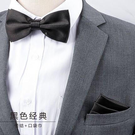 Men's Business Banquet Multicolor Pocket Towel Set Wedding Wedding Bow Best Man Groom Men's Dress Accessories