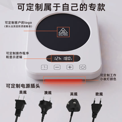 New 80-Degree Constant Temperature Coaster with Adjustable Temperature and Timed Insulation for Coffee Cups, Hot Milk Heating Coaster Base, Cup Warmer