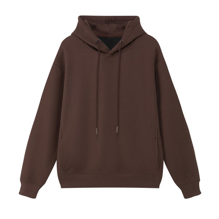 Autumn and winter heavy 380g composite cotton hooded pullover vests women's solid color tide brand loose casual couples hoodie