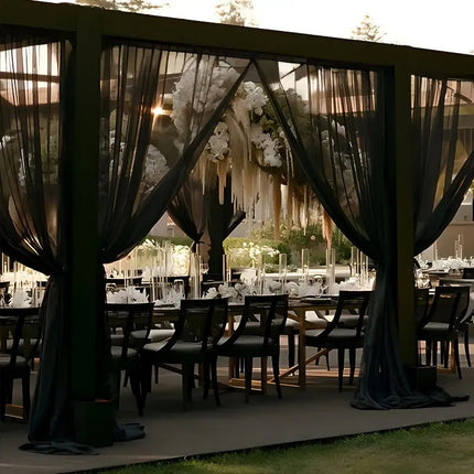 Wedding gauze curtain white gauze cross-border outdoor gauze curtain scene background decoration party wedding gauze wedding arch