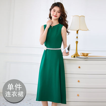 Celebrity Elegant Professional Suit dress Women's 2025 Summer New High-Level Style Professional Sleeveless Dress