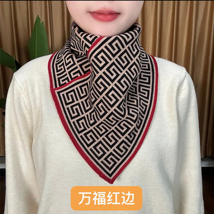 New Style Fashion 2023 Autumn and Winter Neck Protection Neck Korean Style Cold-proof All-match Neck Set Warm Temperament Triangle Scarf
