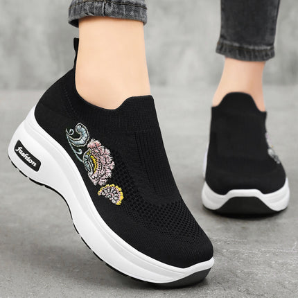 Women's Shoes Spring New Lightweight Platform Casual Shoes Women's Height-Increasing Shoes Versatile Thick-Soled Shoes Foreign Trade Women's Shoes