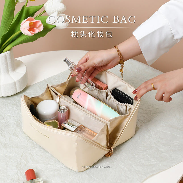 Cross-Border New Hanging Toiletry Bag Portable Business Men's Travel Toiletries Cosmetics Bag Pu Waterproof Makeup