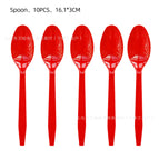Red spoon 10pcs