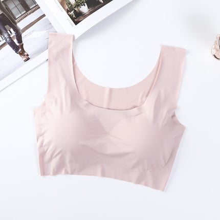 Shangpin Anxin Generation Seamless Rim-free One-piece Ice Silk Gather-up plus size Beauty Back Sports Bra Underwear for Women