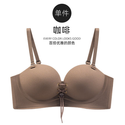 8899 sexy strap pull Baa cup small chest push up thickened non-empty cup no steel ring flat chest top support bra underwear
