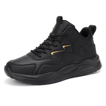 Cross-Border Large Size 48 Leather Sports Shoes Men's Lightweight Running Shoes Fleece-Lined Cotton Shoes Mountain Camping Outdoor Shoes Casual Shoes