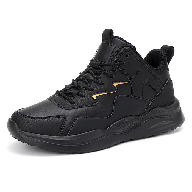 Cross-Border Large Size 48 Leather Sports Shoes Men's Lightweight Running Shoes Fleece-Lined Cotton Shoes Mountain Camping Outdoor Shoes Casual Shoes